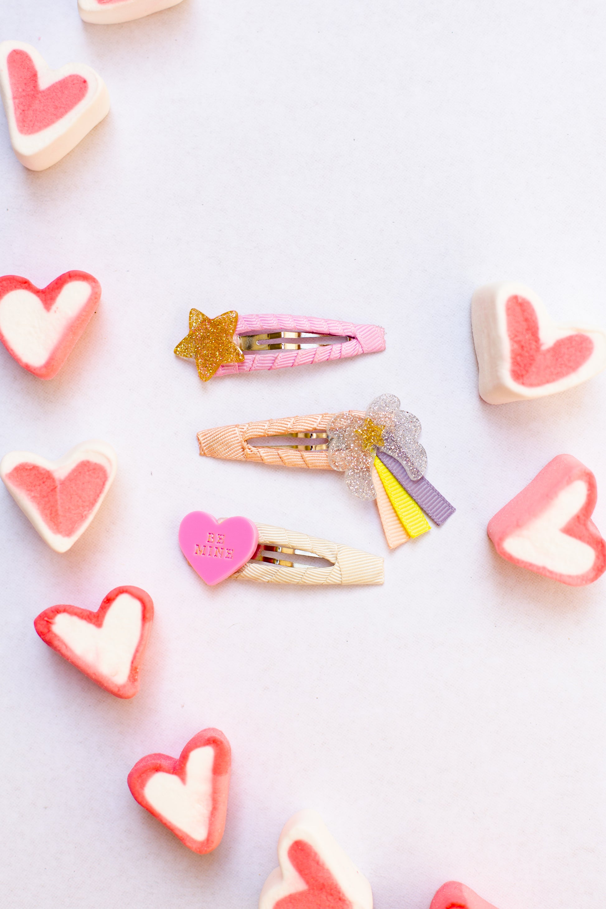 Be Mine Star Wing Silver Covered Snap Clip -VAL