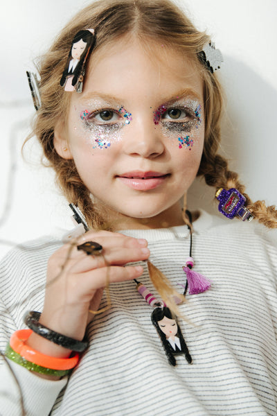 Doll Braids Black & Hand Alligator Clips