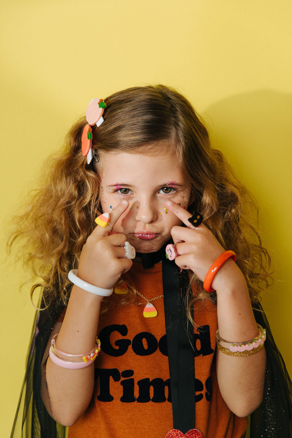 Glitter Candy Corn Necklace HAL
