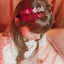 VAL-XOXO Pink/Red Glitter Headband