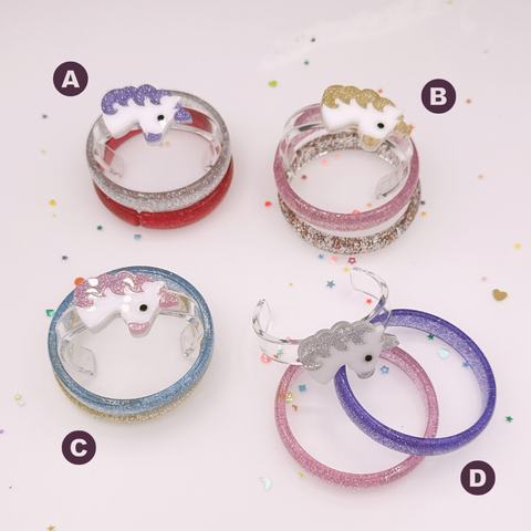 Limited Edition Glitter Unicorn Bangles