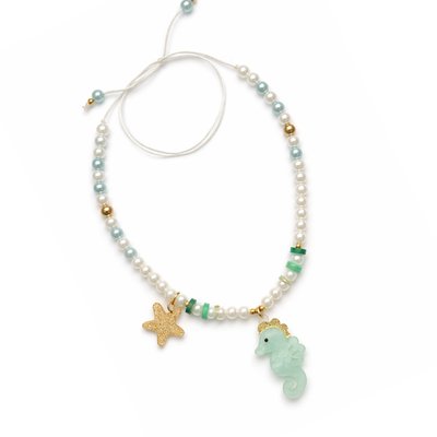 SUM - Seahorse Green Necklace -  Lilies & Roses NY