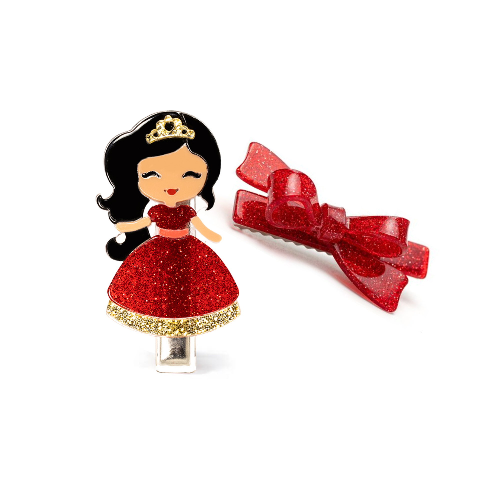 Cute Doll Red Dress & Red Glitter Bow
