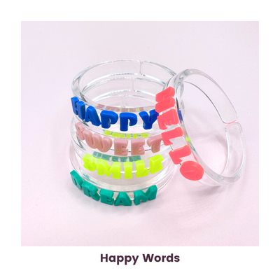 Limited Edition Happy Word Bangle Set