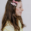 Heart Planet with Bow Pearlized Pink Hair Clips -VAL24
