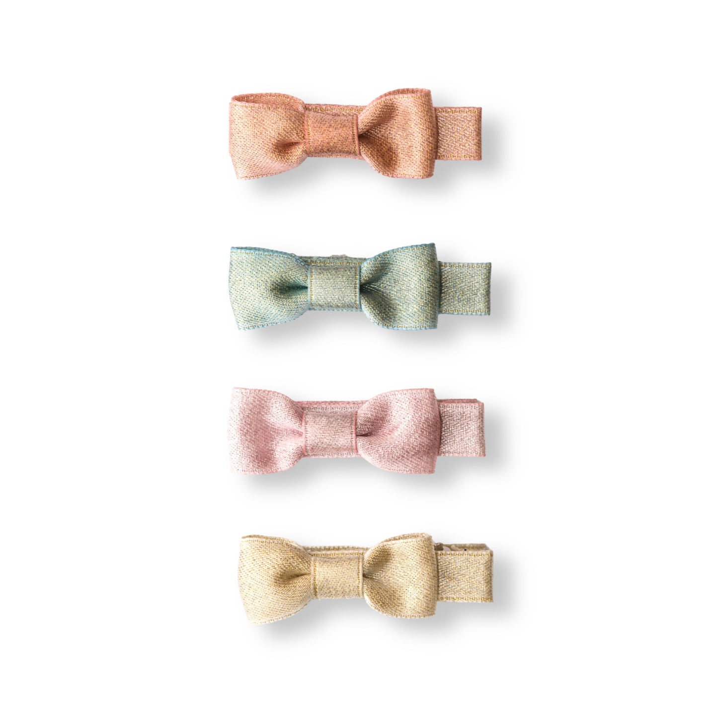 Little Bows Fabric Pastel Shades Hair Clips