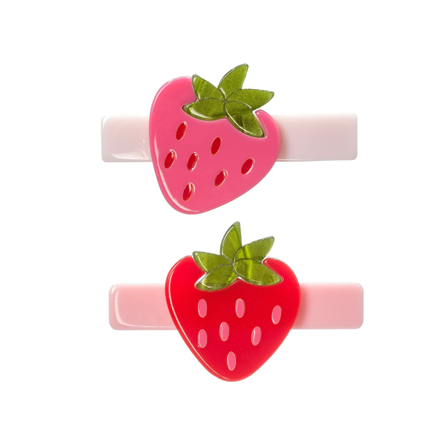 Strawberry Red Pink Hair Clips