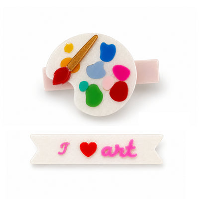Paint Palette I love Art Hair Clips