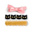 Cat Black & Bowtie Hair Clips HAL