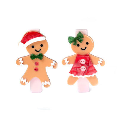 Gingerbread Boy Girl Hair Clip -HOL