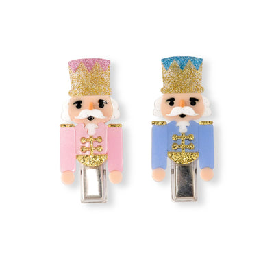 Nutcrackers Pink Blue Hair Clips HOL