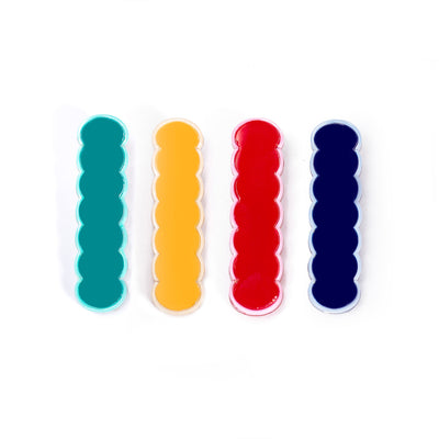 Wavy Primary Mix Hair Clips