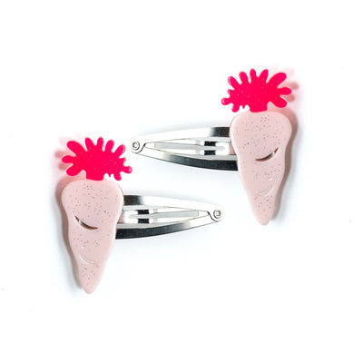 Limited Edition Light Pink Carrot Glitter Clip