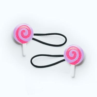 Limited Edition Swirl Lollipop Neon Pink Ponytail