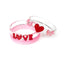Pink & Red Love Text Bangles
