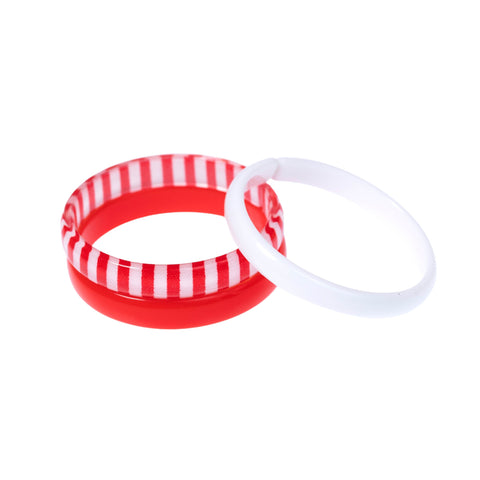 HOL-Red & White Candy Cane Stripe Bracelet