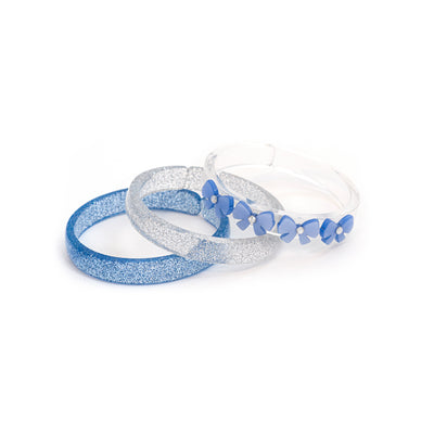 Bows Satin Blue Bangles