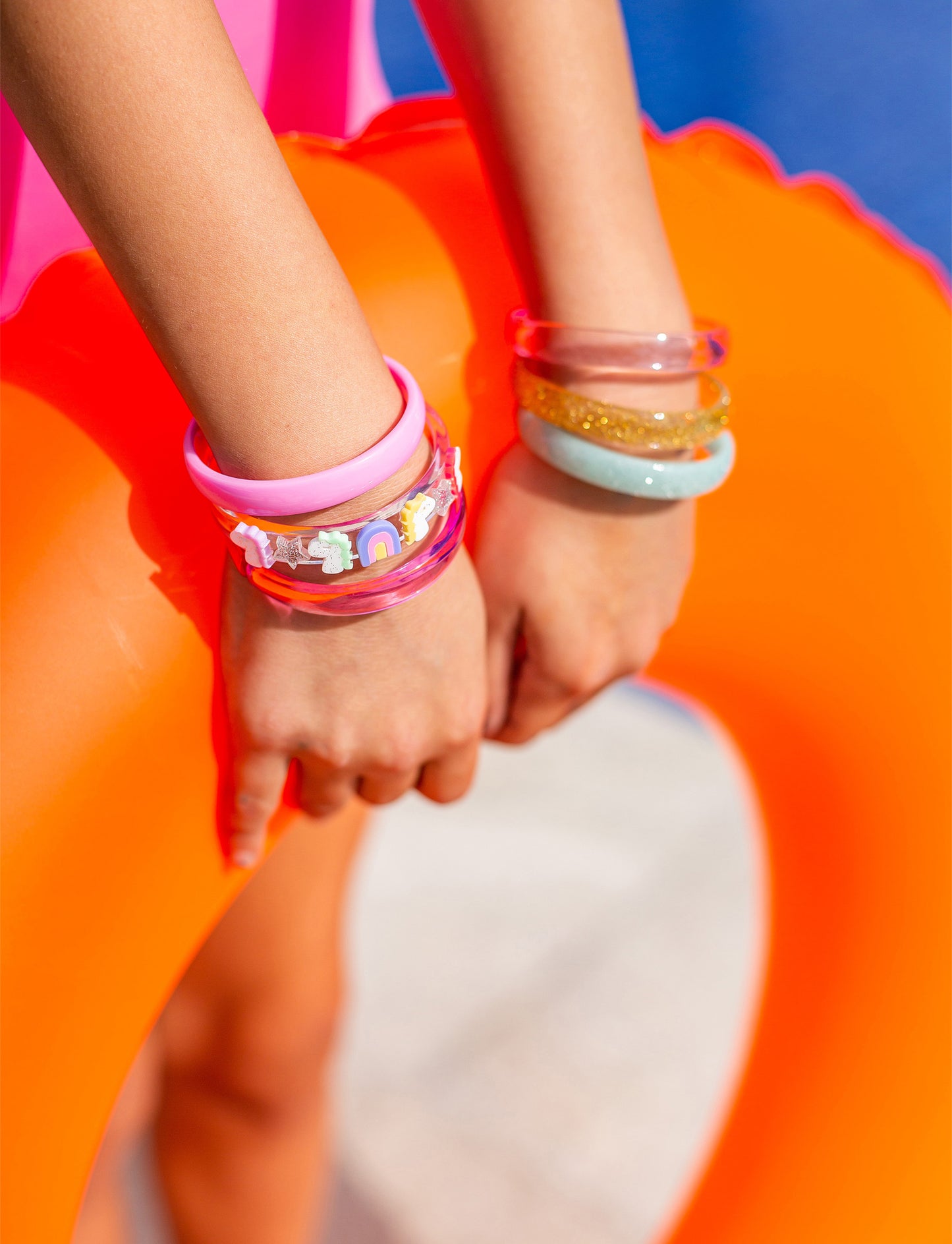 Unicorn & Stars Pink Bangles - SUM23