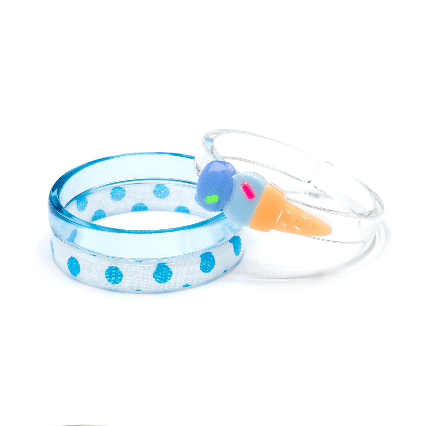 Ice Cream Double Scoop Blue Bangles