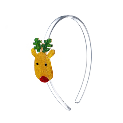 Reindeer Glitter Gold Headband -HOL