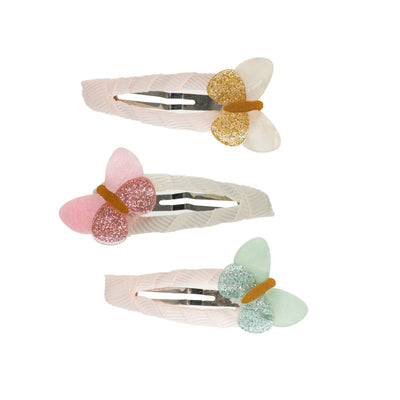 SPR - Butterflies Shimmer Snap Clips -  Lilies & Roses NY