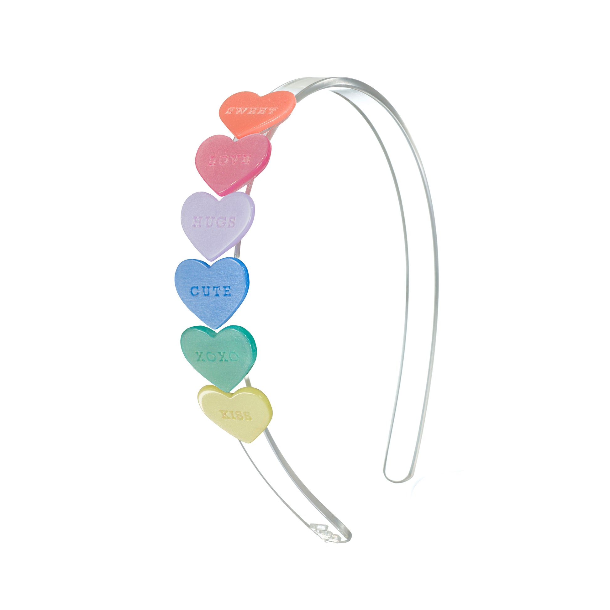 Candy Hearts Pastel Pearlized Headband - VAL