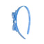 VAL24 - Thin Bow Blue Satin Headband