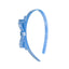 Thin Bow Blue Satin Headband -VAL24