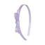 VAL24 - Thin Bow Purple Satin Headband
