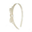 Thin Bow Pearl White Headband