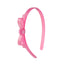 VAL24 - Thin Bow Pink Satin Headband