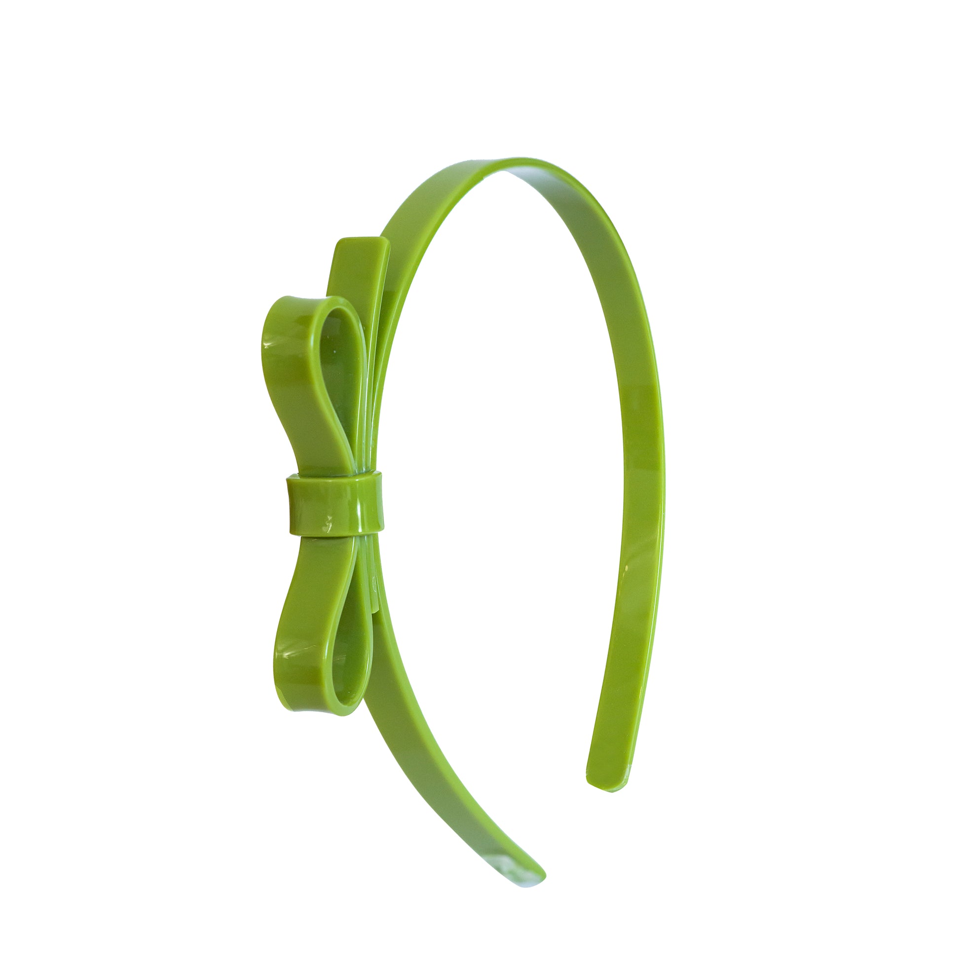 Thin Bow Moss Green Headband