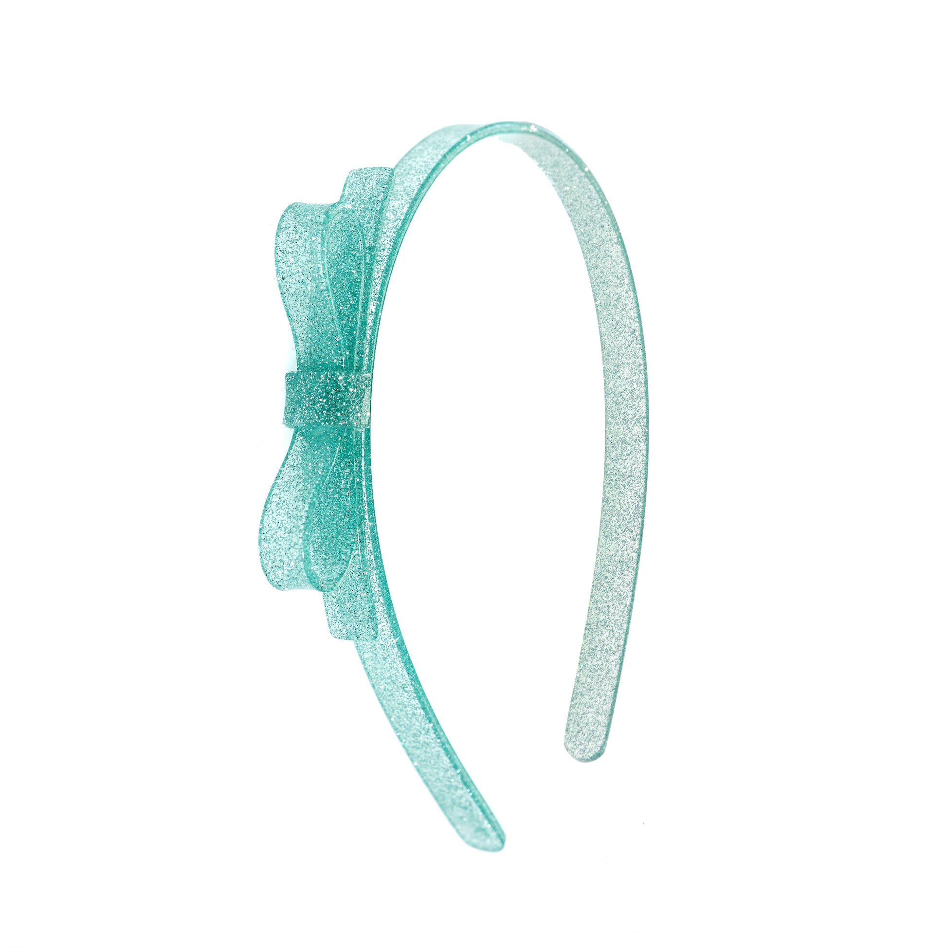 Thin Bow Glitter Light Mint Headband -  Lilies & Roses NY