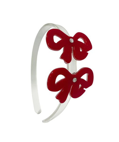 Bows Fancy Double Red Headband