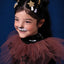 Daisy Cat Ears Glitter Black Gold Headband