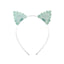 Daisy Cat Ears Glitter Black Gold Headband
