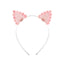 Daisy Cat Ears Glitter Black Gold Headband
