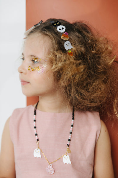 Glitter Skull Ghost Fun Headband HAL