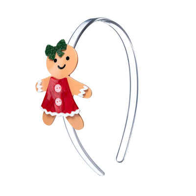 HOL25- Gingerbread Girl Red Headband