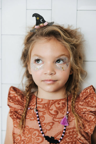 Witch Hat Black Glitter Headband HAL