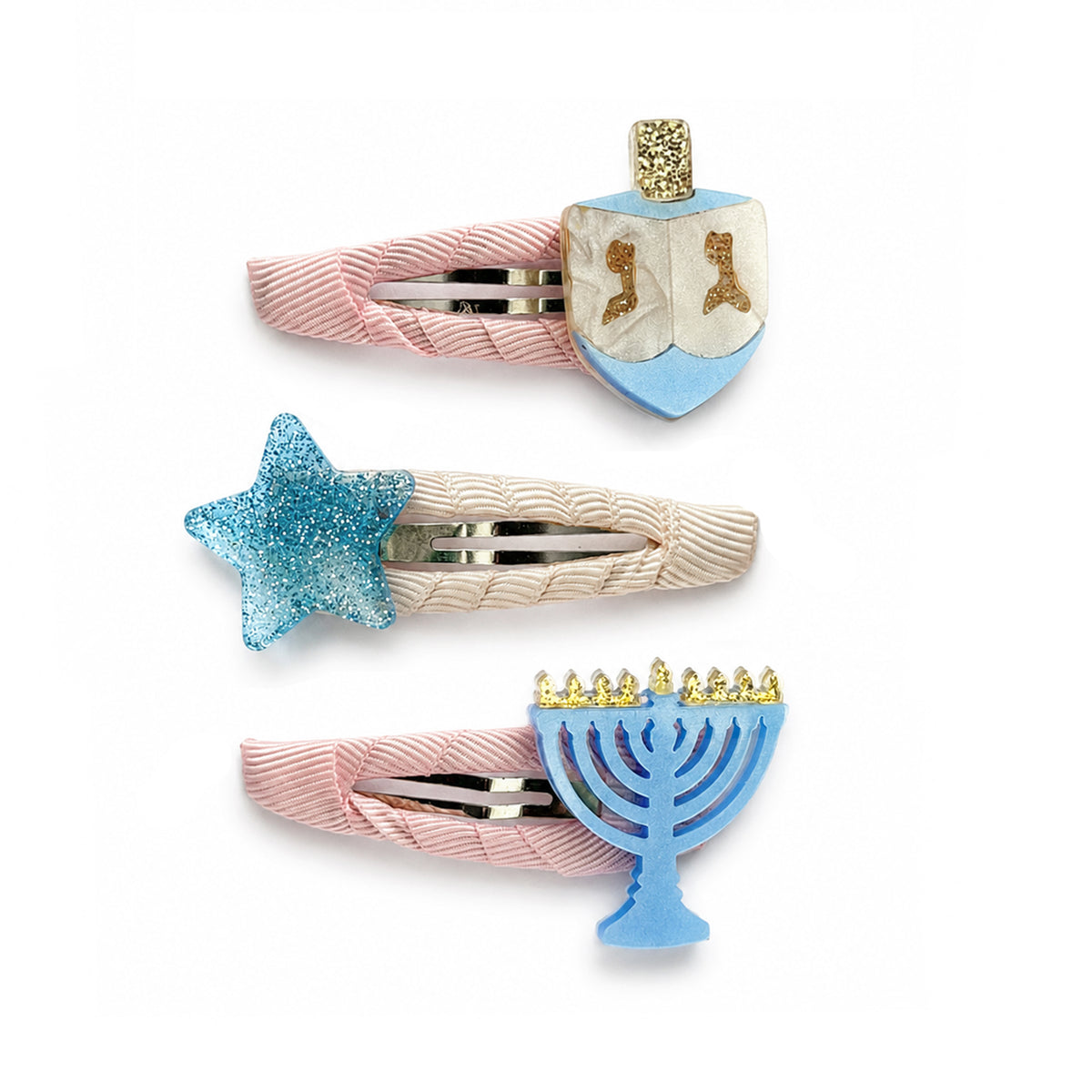 Dreidel Menorah Star Snap Clips