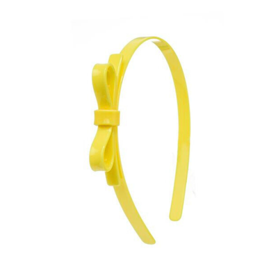Thin Bow Yellow Headband