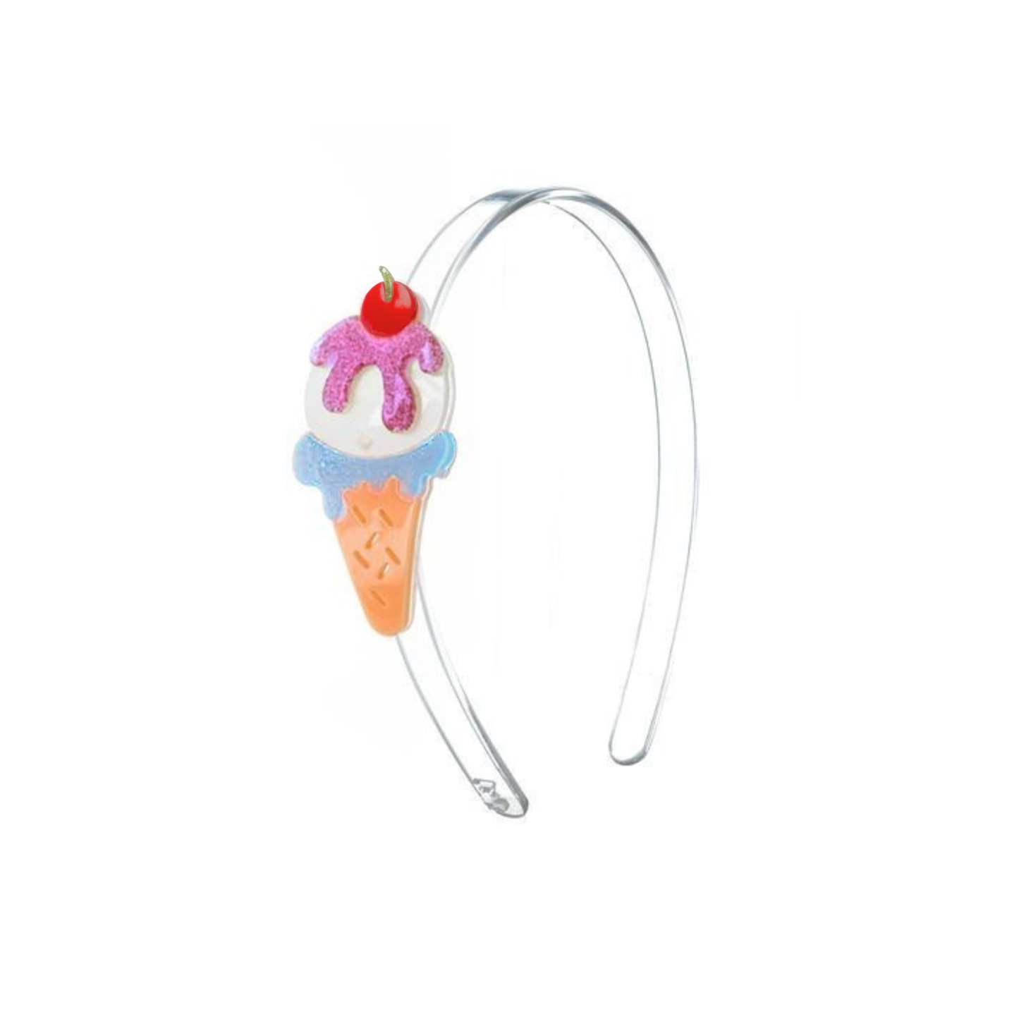 Ice Cream Sundae Blue/Silver Headband