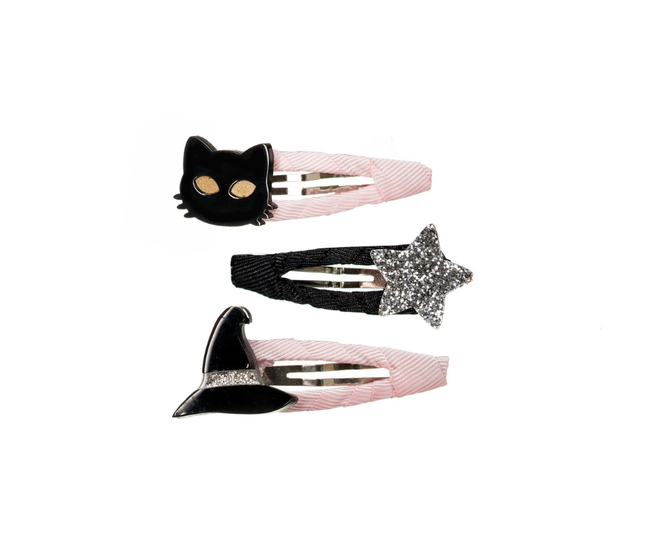 Witch Hat Cat Snap Clips -  Lilies & Roses NY