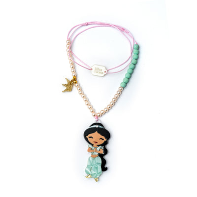 Cute Doll Black Hair Necklace -  Lilies & Roses NY