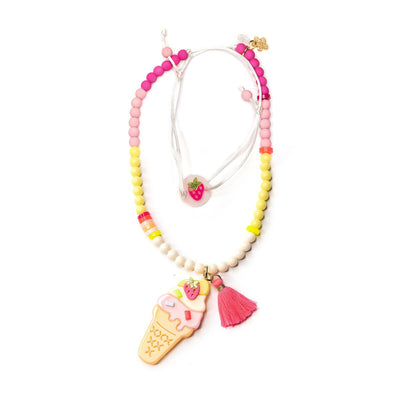 Melting Ice Cream Pastel Colors Necklace