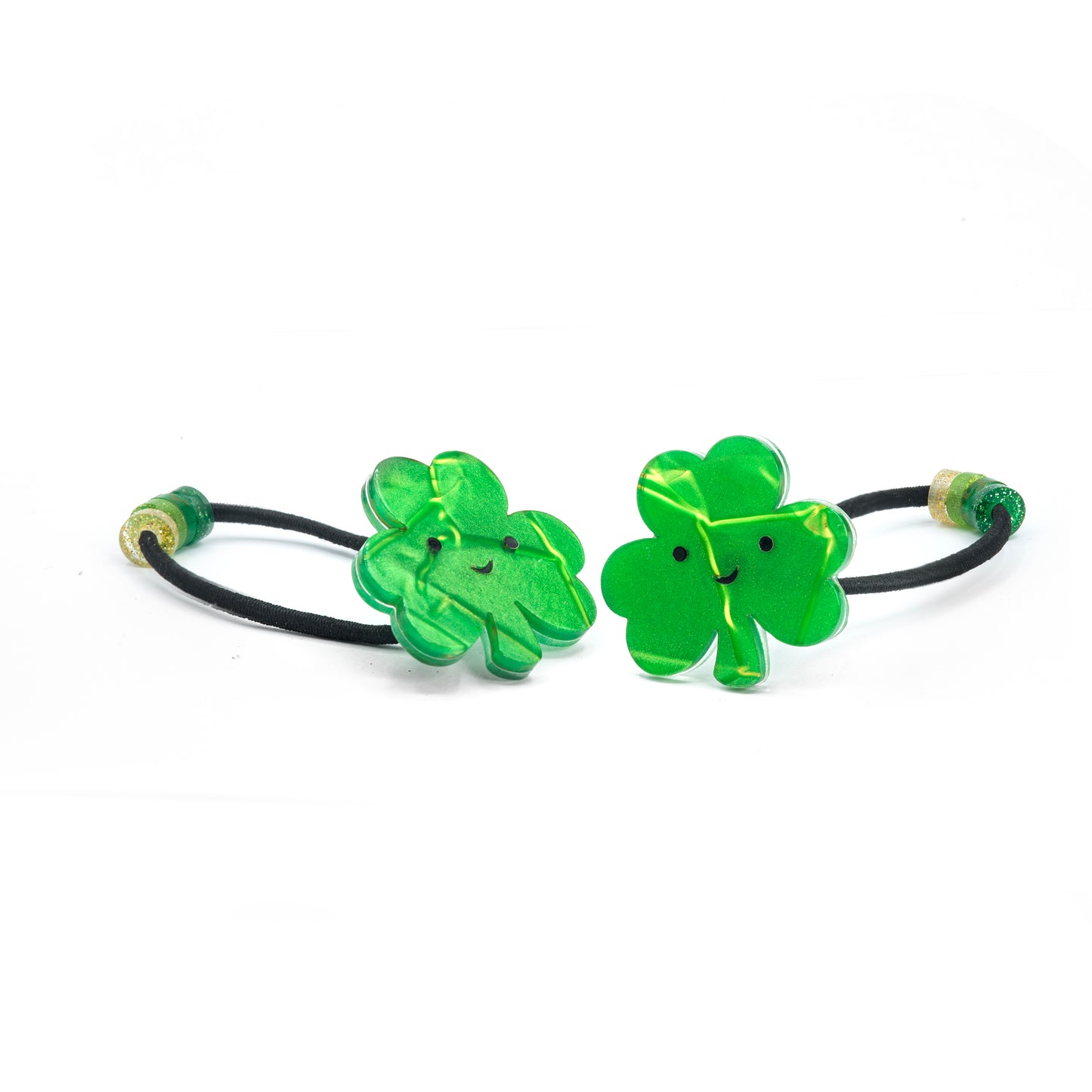SPR- Shamrock St. Patricks Hair Ties -  Lilies & Roses NY
