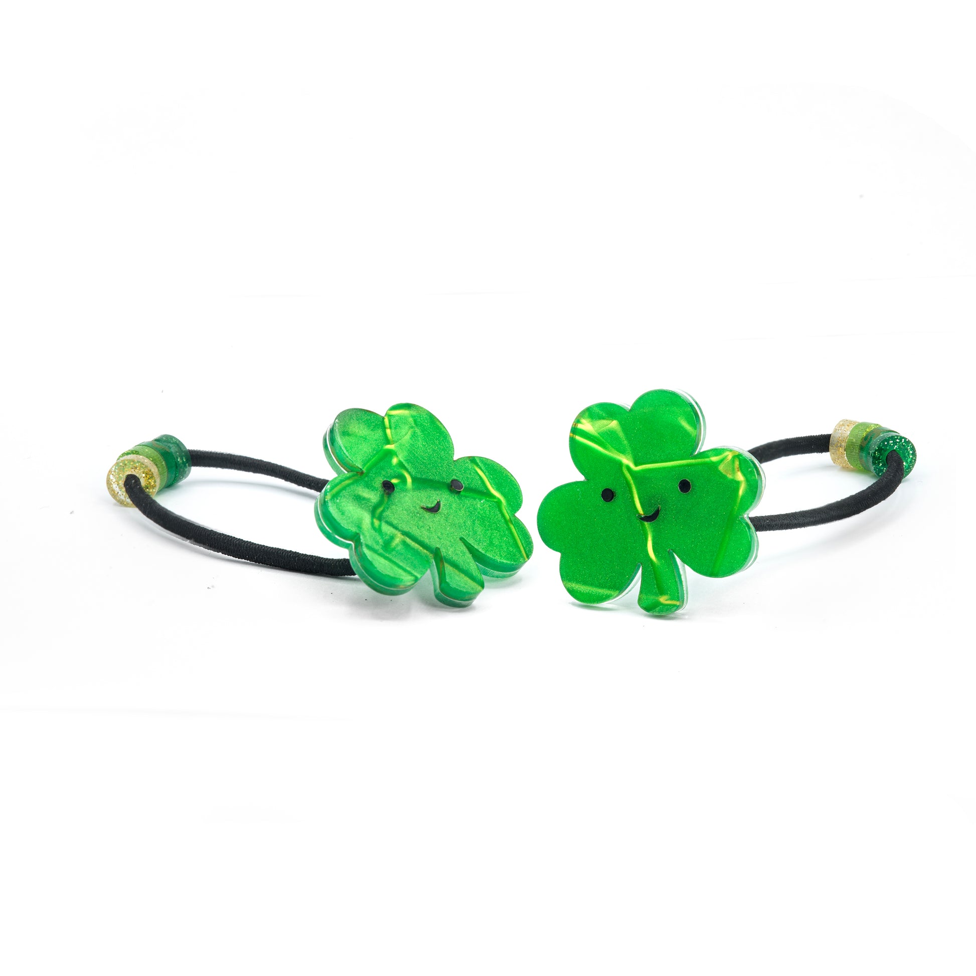 SPR- Shamrock St. Patricks Hair Ties -  Lilies & Roses NY
