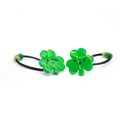 SPR- Shamrock St. Patricks Hair Ties -  Lilies & Roses NY