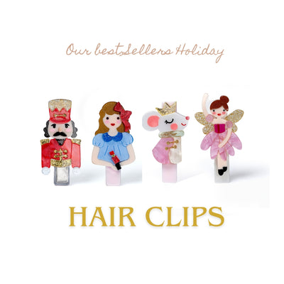 HOL25- Mouse Ballerina Hair Clips